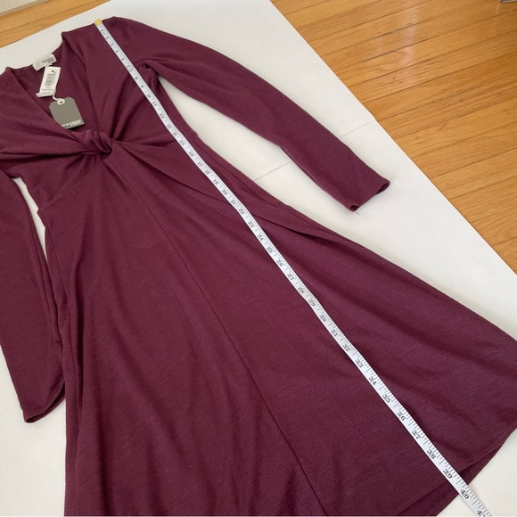 Aritzia Wilfred Free Paige Twist Front Longsleeve Dress in Cardamon NWT - Picture 13 of 15